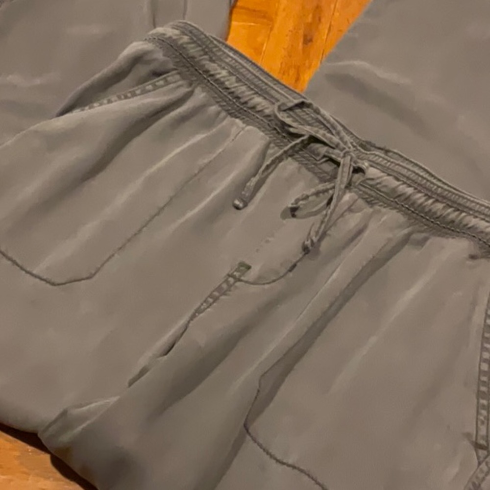 Calvin Klein Silky Grey Dress Pants Size M Stretch Waist with drawstring NWOT